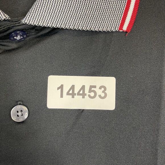 Footjoy Polo Shirt Mens Large Black Golfing Rugby Logo Preppy Adult - Picture 11 of 11